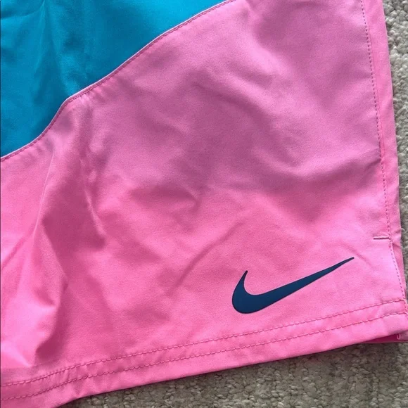 Nike Teal and Pink Swim Shorts - Picture 3 of 7